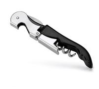 PARENCE. Multifunction Corkscrew - Bottle Opener & Bottle Opener - Limonadier - Compact Stainless Metal Can Opener - Black