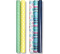 PARENCE - Pack of 5 Rolls of Gift Wrapping Paper - 2 m x 70 cm - Wide Width - Random Surprise Design - Strong Wrapping Paper for Christmas, Birthday, Wedding - DIY & Decoration