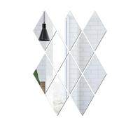 PARENCE. - Set of 10 self-Adhesive Mirror Stickers - Decorate with Creativity - 15x15cm - Interior Decoration - All Surfaces