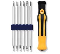 PARENCE - Set of 12 Screwdriver with Ergonomic Handle - TORX, Flat, Cross, Tri-Wing, Triangular, U - Heavy Duty Carbon Steel