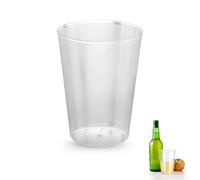 PARENCE. - Set of 15 Reusable 500ml Plastic Cups - Polypropylene (PP) Rigid Cups - Ideal for Party, Camping, BBQ, Event - Durable, Washable, Stackable