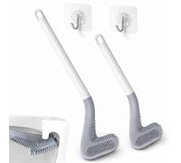 PARENCE. Set of 2 Silicone Toilet Brushes - Flexible Toilet Brush - Wall Mounts - Modern Design - Random Colour - 2 Pieces