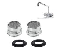 PARENCE. Set of 2-tap aerators with Gasket - Water-Saving aerators - Splash Filter - Easy Clip-on Installation + 2 Parts with gaskets
