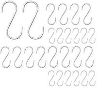 PARENCE - Set of 26 Metal S Hooks - 3 Sizes (10cm, 6cm, 3.5cm) - Versatile for Kitchen, Bathroom, Garden and Storage