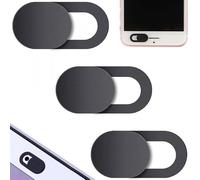 PARENCE. - Set of 3 Sliding Camera Caps/Privacy Filter - Universal/Laptops/Tablets/Smartphones - Black Cover