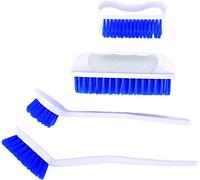 PARENCE - Set of 4 Cleaning/Scrubbing Brushes for Dishes Cleaning 4 Brushes with Different Shapes, Perfect for Kitchen, Bathroom, Tile