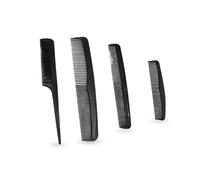 PARENCE. - Set of 4 Professional Combs - Antistatic Combs with Different Teeth Ideal for Styling and Styling - 1 Shaft Comb Included