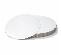 PARENCE - Set of 6 Round Cake Bases Diameter 28 cm - Rigid White Cardboard Display Stands - Disposable Pastry Holder - 6 Pieces