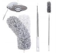 PARENCE Telescopic Microfibre Duster - Extendable Handle 80 to 280 cm - XXL Head 40 cm Swivel - Dusting Ceiling Chandeliers Corners - Washable