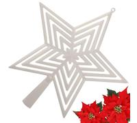 PARENCE. - White Christmas Tree Star - Sustainable Plastic Summit Decoration, 23 x 21 cm, Festive Tree Decoration, Christmas Decoration for Interior Design