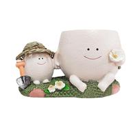Parent and Child Planter, Flower Pot Parent Child - Indoor Outdoor Head Planter Cute Resin Flower Pot, Resin Flower Pot, Head Vase, for Balcony, Offices, Jar