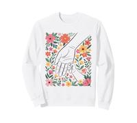 Parent Child Holding Hands Floral Love Design Sweatshirt