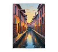 Parent-Child Jigsaw Puzzle 1000 Piece Old City Toulouse at Sunset Colorful Home Decoration New Upgraded Gifts