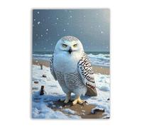 Parent-Child Jigsaw Puzzle 1000 Piece Snowy Owl in A Coastal Beach for Players Who Like to Challenge The Difficult and Unlock More Complex Patterns in Hd