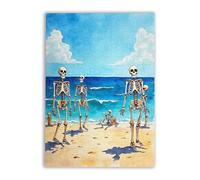 Parent-Child Jigsaw Puzzle 1000 Piece Summer Days of Skeleton People Casual Large Size Puzzle Toy Intellectual Decompression and Home Decoration
