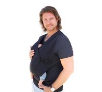 Parent-Child Outfit Kangaroo Mother Kangaroo Father T-Shirt Vest Holding Comfort Adjustable Infant Clothes/Baby Big Pocket Multi-Function T-Shirt (Color : Dad, Size : M(medium))