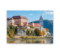 Parent-Child Puzzle 1000 Pieces Durnstein Town in Wachau Valley in Autumn for Players Who Like to Challenge The Difficult and Unlock More Complex Patterns in Hd