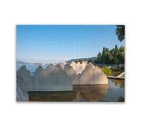 Parent-Child Puzzle 1000 Pieces Fountain Sculpture in Baveno with Lake Maggiore in The Background Challenging Educational Toys Home Decor