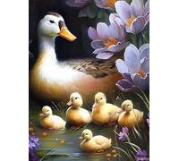Parent-Child Puzzle 1000 Pieces Garden Duck for Players Who Like to Challenge The Difficult and Unlock More Complex Patterns in Hd
