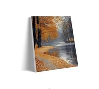 Parent-Child Puzzle 1000 Pieces Golden Forest Fantasy Landscape Magic Forest by The River Suitable for Those Who Like Challenging Family Leisure and Entertainment Toys