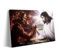 Parent-Child Puzzle 1000 Pieces Jesus Jesus Spiritual Battle with Satan Powerful Christianity Religion Christ Defeats Evil