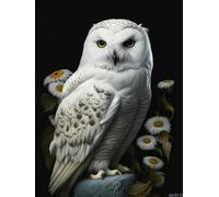 Parent-Child Puzzle 1000 Pieces White Owl Art Education Challenge Wooden Puzzle Gift Wall Decoration