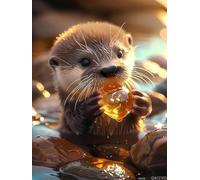 Parent-Child Puzzle 500 Pieces Amber Otter Challenging Educational Toys Entertainment Retro Home Decoration Gifts
