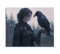 Parent-Child Puzzle 500 Pieces Black Crow Vampire for Players Who Like to Challenge The Difficult and Unlock More Complex Patterns in Hd