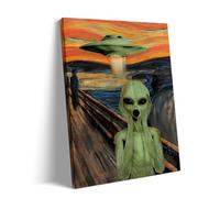 Parent-Child Puzzle 500 Pieces UFO Retro Funny Alien Scream Imitation Sci-Fi Alien Items Retro UFO Unique Gift