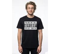 Parental Advisory Men's Explicit Content T-Shirt in Black | Size: Large Parental Advisory Black L