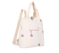 Parenting Backpack with Fast Access Side Pockets Waterproof Cotton Flower/Bear Multi Organizational Layers Spacious Care Backpack