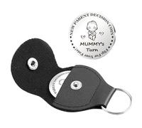 Parenting Decision Coin,New Parenting Decision Coin | Stainless Steel Double-Sided Decision Making Coin - Pocket Hug Coin with Leather Keychain, Keepsake Coin for Mam