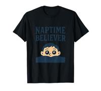 Parenting Humor Naptime Believer Navy Blue Circus T-Shirt