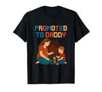 Parenting Humor Pixel Pregnancy Reveal Block Graphic T-Shirt