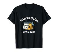 Parenting Humor Team Sleepless Since 2024 Pregnancy Reveal T-Shirt