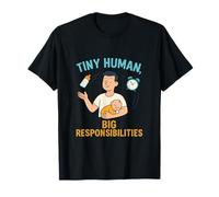 Parenting Humor Tiny Human Big Responsibilities T-Shirt