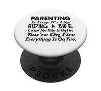 Parenting Is Easy It's Like Riding A Bike - Funny Parent PopSockets Adhesive PopGrip