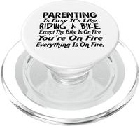 Parenting Is Easy It's Like Riding A Bike - Funny Parent PopSockets PopGrip for MagSafe