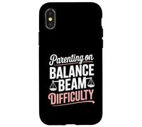 Parenting On Balance Beam Difficulty Gymnastics Mom Case for iPhone X/XS
