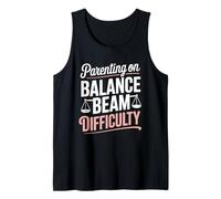 Parenting On Balance Beam Difficulty Gymnastics Mom Tank Top