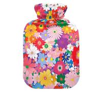 Parents' Day Beautiful Flower Field Water Bottle for hot Water with Soft Cover, 2L hot Water Bags for (Scenario), (Scenario), (Scenario)