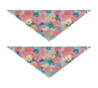 Parents' Day Beautiful Flowers Colorful Dog Bandanas Bulk Snap Button Pet Scarf Cute Pet Accessories for Dogs Cats