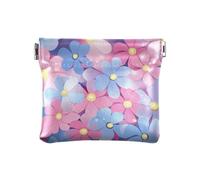 Parents' Day Beautiful Pink Purple Flowers Women Men Leather Coin Purses Unique Personal Items Organizer for Women Girls