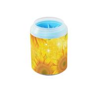 Parents' Day Himmering Sunflower Portable Mud Paw Clean Station with Soft Silicone Brush Pets Cleaning Kit Gently Cleans Paws After Walks