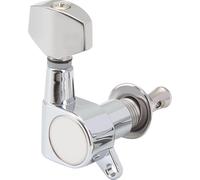PARESCHI 6-in-Line Locking Guitar Tuners | 18:1 Gear Ratio Tuning Machines for Electric Guitar | Direct Drop-in Replacement for Fender Locking Tuners & Gotoh Locking Tuners (Chrome, 3L/3R)
