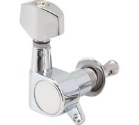 PARESCHI 6-in-Line Locking Guitar Tuners | 18:1 Gear Ratio Tuning Machines for Electric Guitar | Direct Drop-in Replacement for Fender Locking Tuners & Gotoh Locking Tuners (Chrome, 3L/3R)