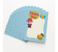Parev Pack of 20 Boys Pirate Thank You Sheets with envelopes