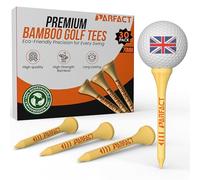 ParFact Golf Tees Wooden | Pack of 30 | Durable Biodegradable Bamboo 70mm Size with Height Markings | Eco-Friendly for Beginners & Pros (NATURAL)