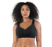 Parfait Dalis P5641 Women's Full Busted and Curvy Wire Free Bralette-Black-32GG