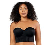 Parfait Elissa P50116 Women's Full Bust and Full Figure Strapless Longline Bra-Black-42DD